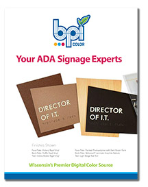ADA Signage with BPI Color
