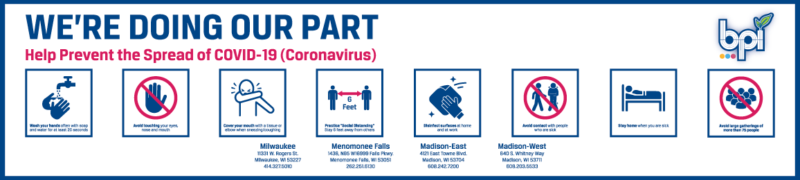 BPI is doing our part to keep safe during coronavirus