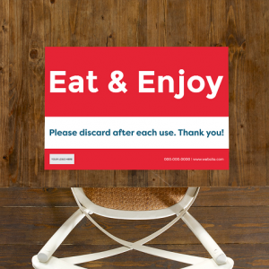 Single Use, Placemat Signs - Sandwich Theme