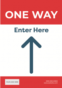 One way signage